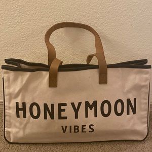 White Linen Honeymoon Vibes Bag